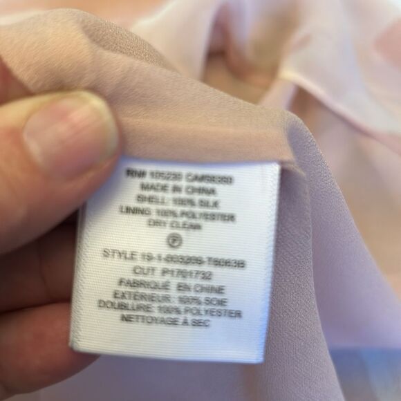 Joie Pink and Cream Patterned Silk halter top Size XS EUC - Picture 9 of 9